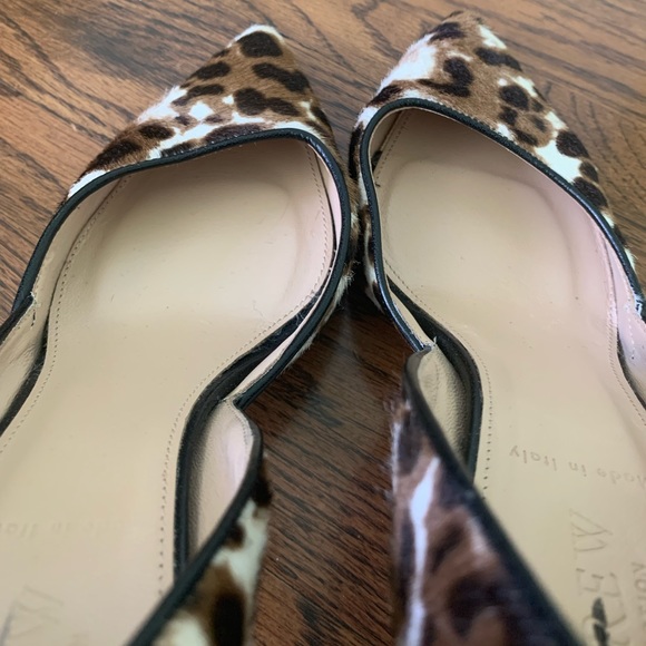 J Crew Collection Colette Calf Hair D’Orsay Kitten Heels in Sienna Black Cat - Picture 4 of 9